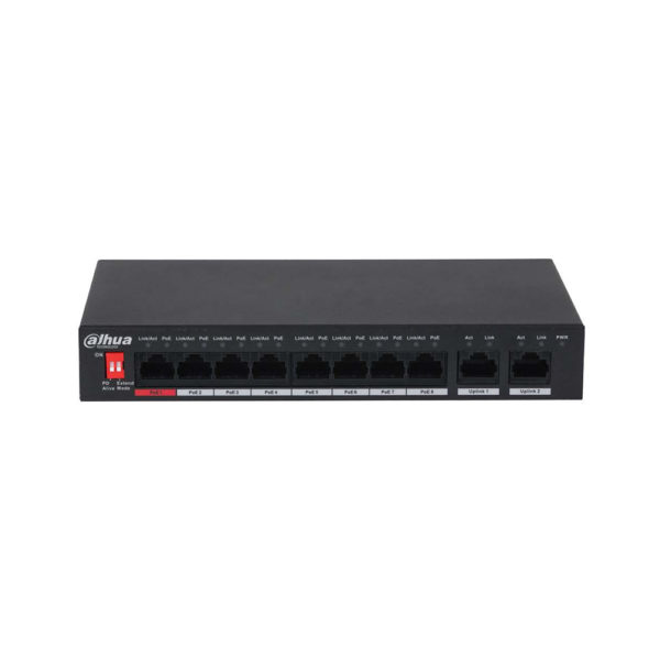 10-Port Unmanaged Desktop Switch with 8-Port PoE